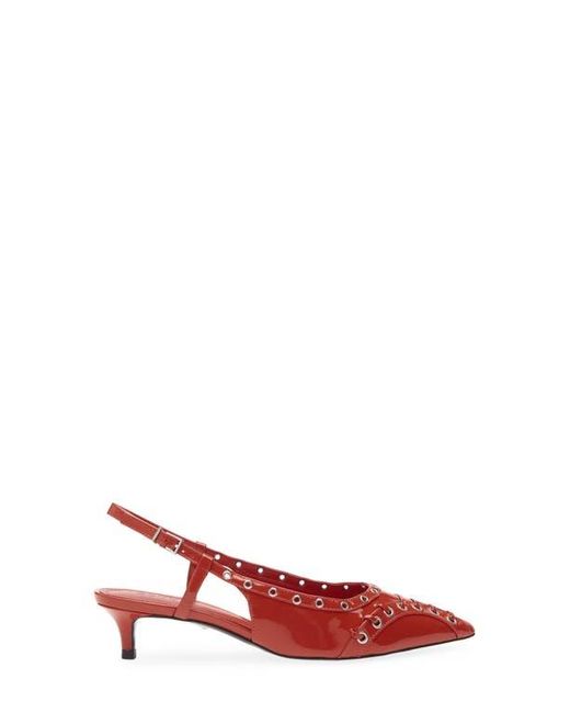 SCHUTZ SHOES Red Ruth Kitten Heel Slingback Pump