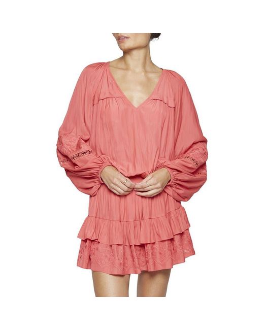 Ramy Brook Sabina Long Sleeve Dress in Red | Lyst Ramy Brook Sabina Long Sleeve Dress in Red | Lyst