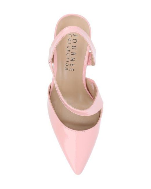 Journee Collection Pink Scarlett Pointed Toe Pump
