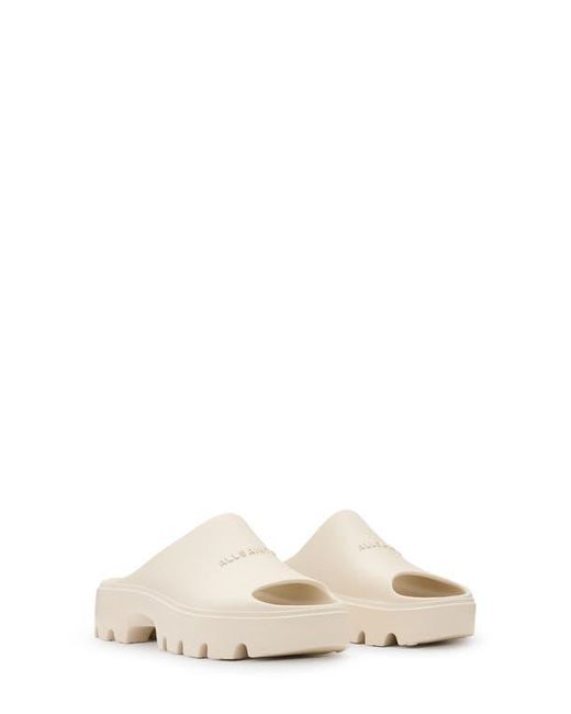 AllSaints White Eclipse Platform Slide Sandal