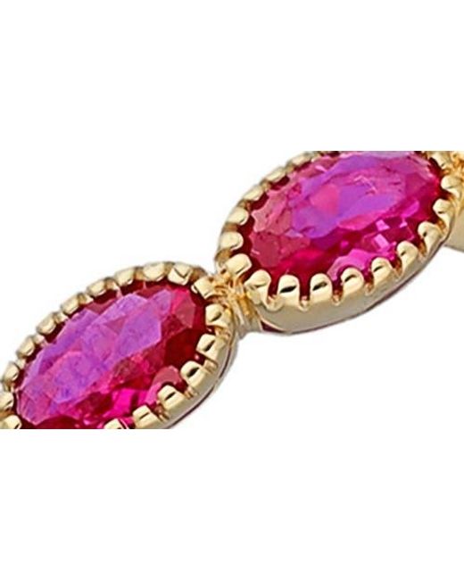 YS GEMS Pink Lab-Grown Ruby Eternity Ring