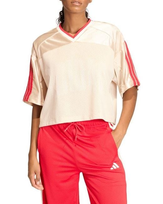Adidas Red Stadium Mesh T-Shirt