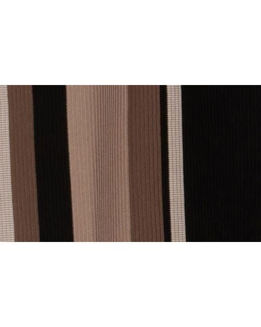 Cactus Man Black Vertical Stripe Knit Zip Polo for men