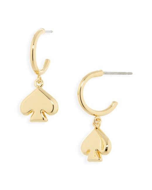 Kate Spade Green Spade Huggie Hoop Earrings