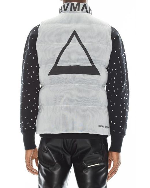 HVMAN Gray Quilted Polyester Jacket with Bold Branding for men