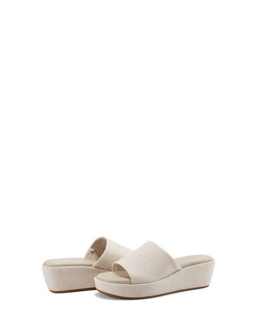 Rockport White Aubriella Platform Slide Sandal