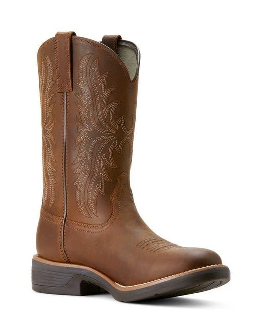 Ariat Brown Ridgeback Round Toe Cowboy Boot for men