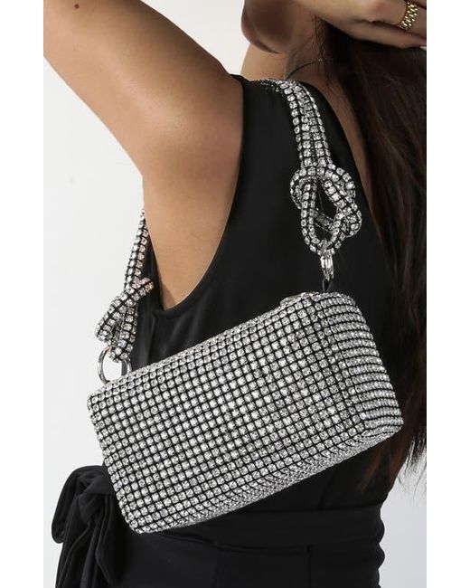 BERNESS Metallic Rhinestone Rectangular Shoulder Bag