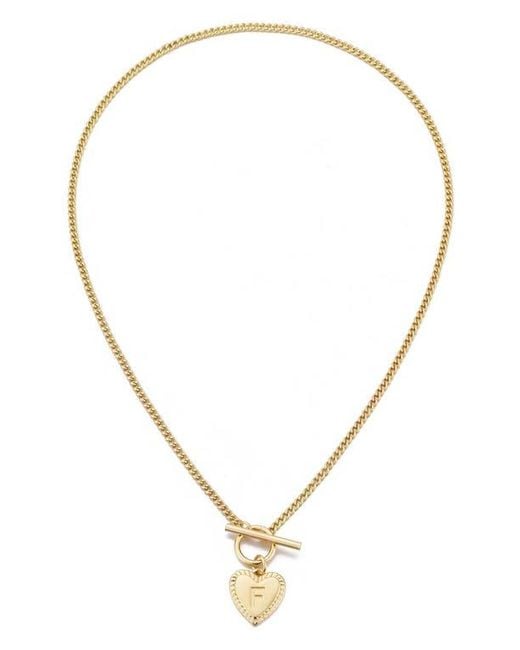 Adornia Metallic Initial Heart Toggle Necklace
