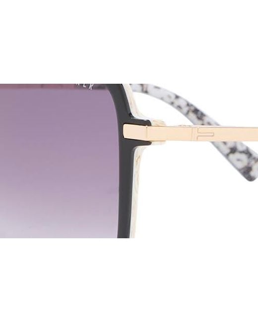 Ted Baker Brown 57Mm Gradient Square Sunglasses