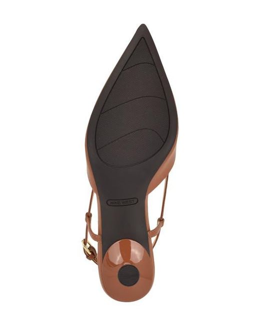 Nine West Brown Rowen Slingback Pump