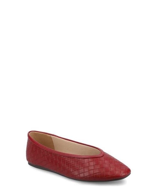 Journee Collection Red Fortune Flat