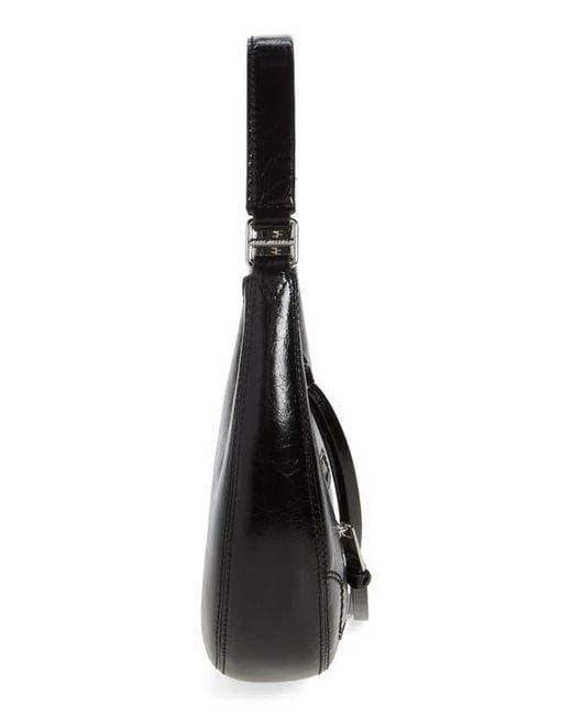 Marc Jacobs Small Crinkle Cruiser Crescent Bag in Black | Lyst
