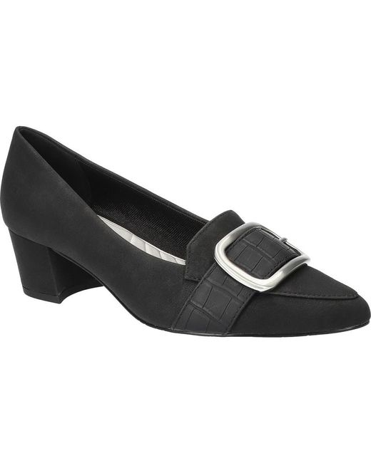 Easy Street Black Amber Pointed Toe Pump