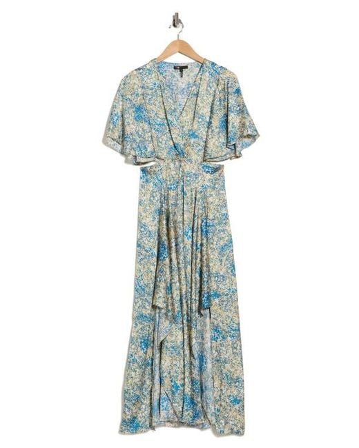 Maje Reniliche Cutout Maxi Dress in Blue | Lyst