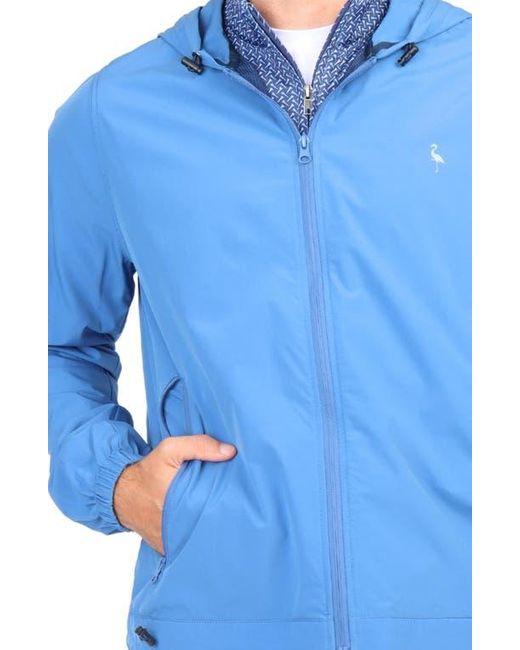 Tailorbyrd Blue Hooded Performance Athletic Jacket for men