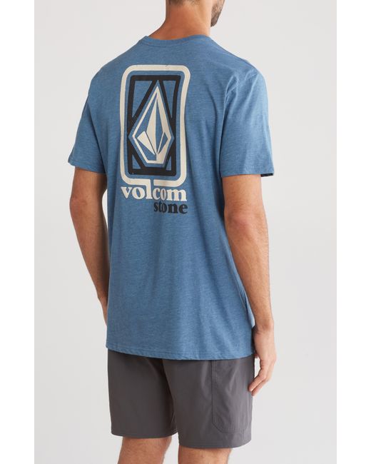 Volcom Blue Stone Bubbled Graphic T-shirt for men