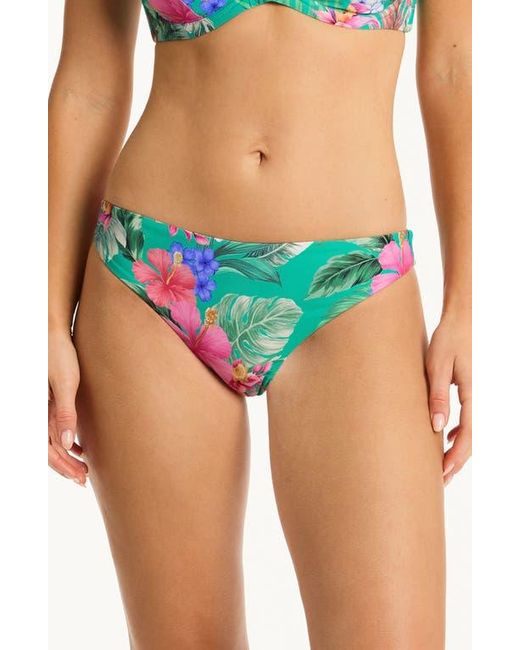 Sea Level Blue Pacifico Regular Cheeky Bikini Bottoms