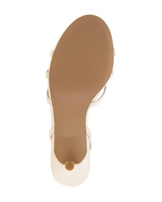 Kensie Natural Raya Kitten Heel Slingback Sandal