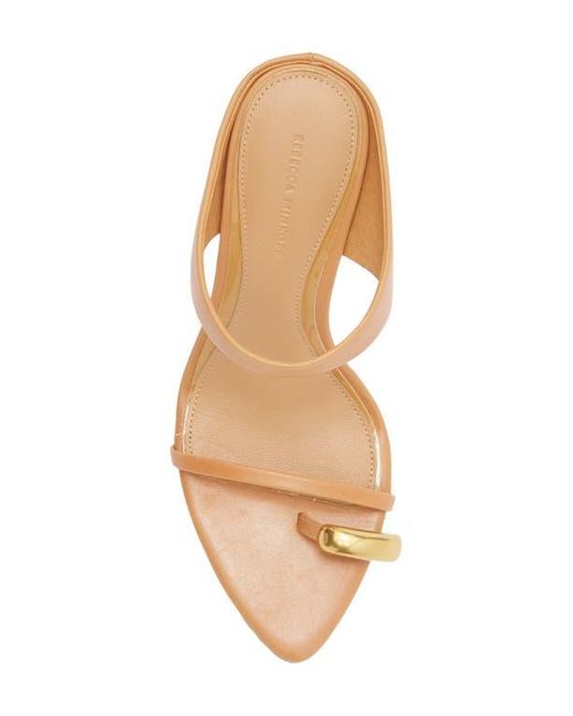 Rebecca Minkoff Brown Toe Ring Pointed Toe Slide Sandal