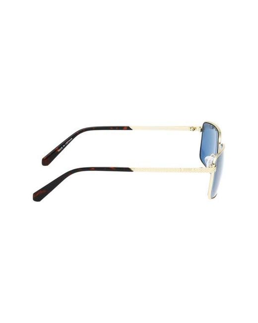Guess Blue 59Mm Rectangular Sunglasses