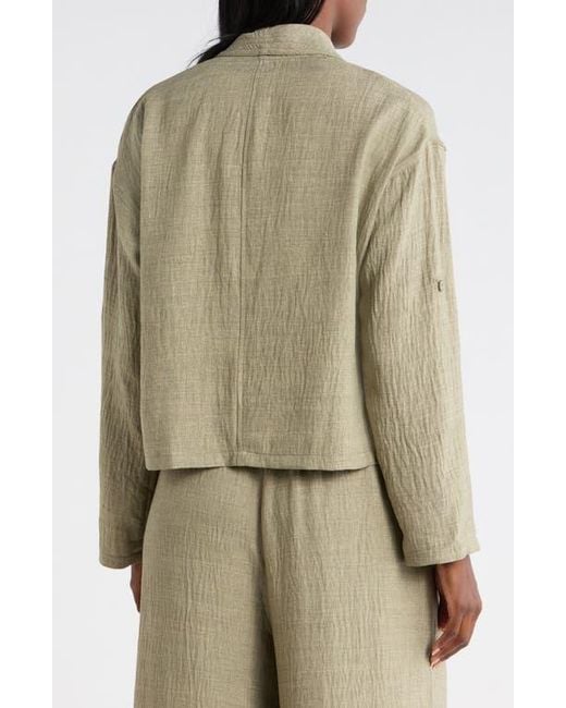 Max Studio Natural Textured Drape Jacket