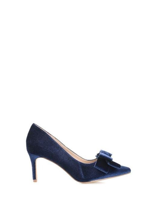 Journee Collection Blue Crystol Pump