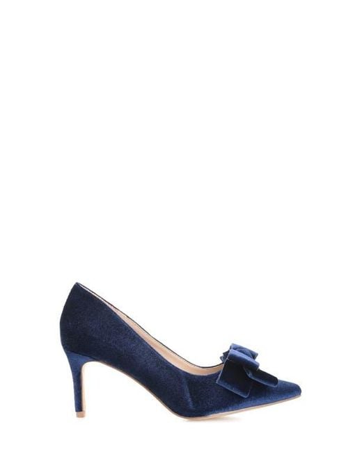 Journee Collection Blue Crystol Pump