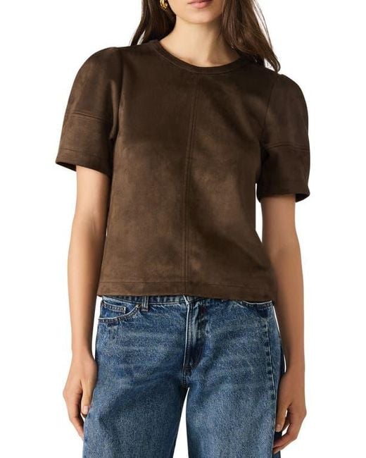 Steve Madden Black Faux Suede T-Shirt