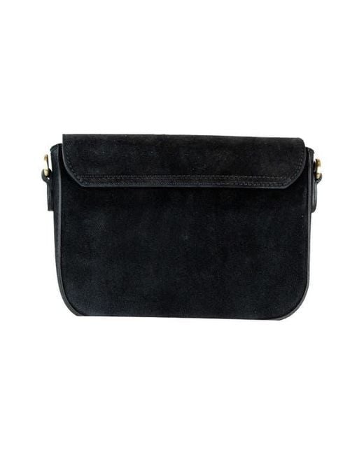 Persaman New York Black Suede Crossbody Bag