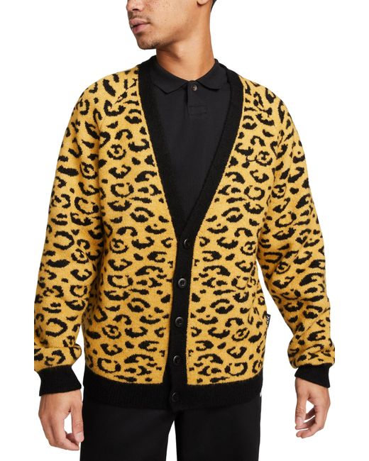 Nike Yellow Circa Leopard Cardigan for men