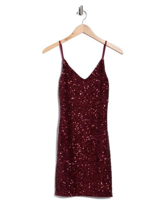 Abound Red Sequin Minidress