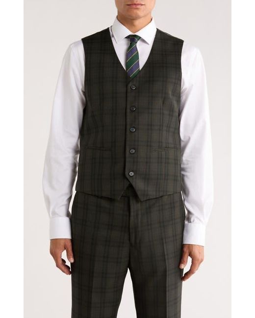 ZEGARIE Black Glen Plaid Mélange 3-Piece Suit for men