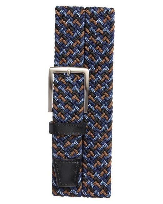 Johnston & Murphy Blue Stretch Braided Belt for men