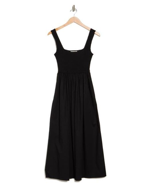 Wayf Smocked Fit & Flare Sundress in Black | Lyst Wayf Smocked Fit & Flare Sundress in Black | Lyst