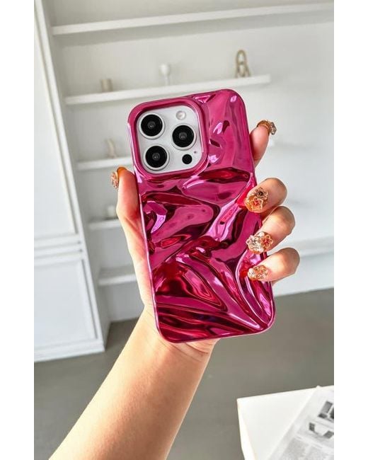 Auramma Red Crinkle Iphone 15 Pro Case