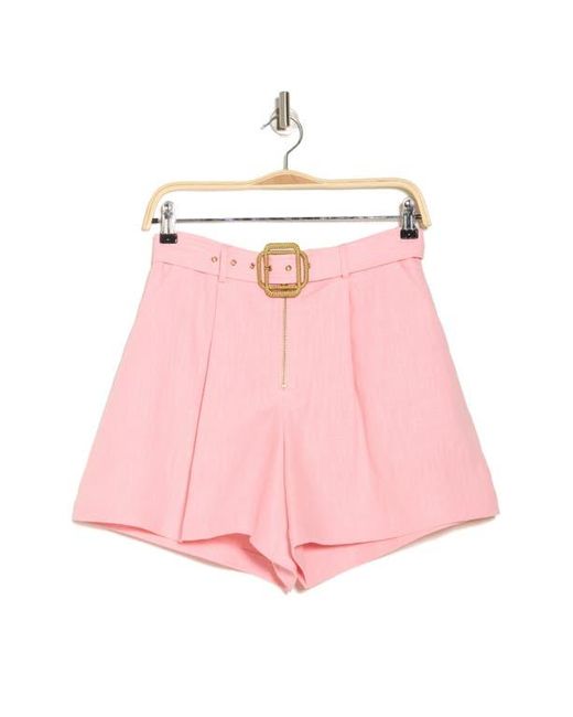 Ramy Brook Pink Aspyn Belted Shorts