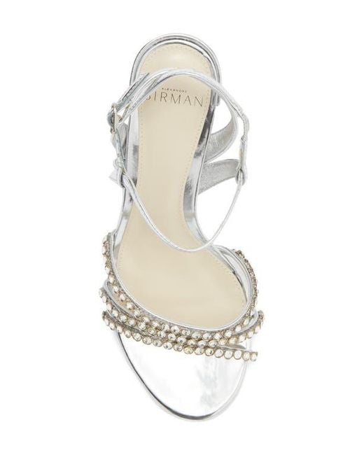 Alexandre Birman White Caged Ankle Strap Sandal