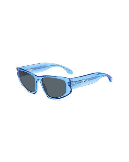 Isabel Marant Blue 57Mm Rectangle Sunglasses