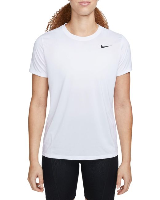 Nike Drifit Crewneck Tshirt in White Lyst