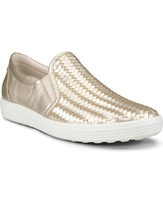 Ecco White Soft 7 Slip-On Sneaker