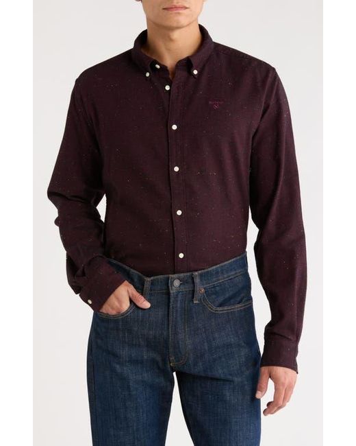 Barbour Purple Tainsbury Tailored Fit Button-Down Shirt for men