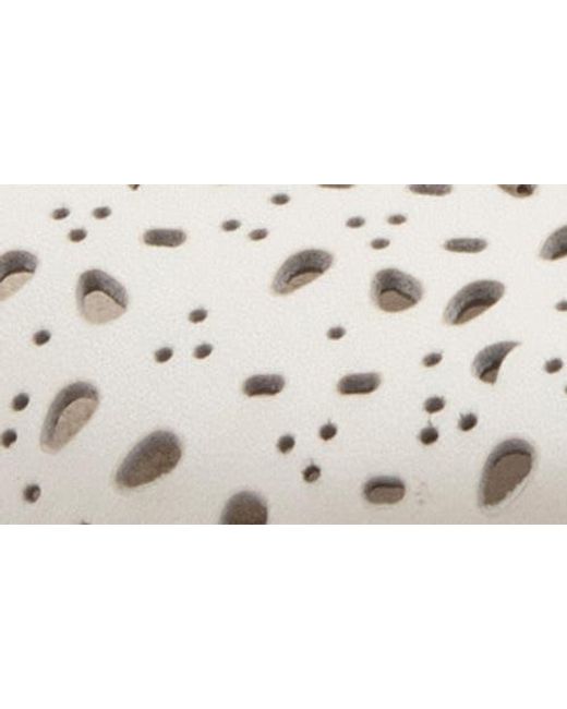 David Tate White Laser Cut Ballet Flat