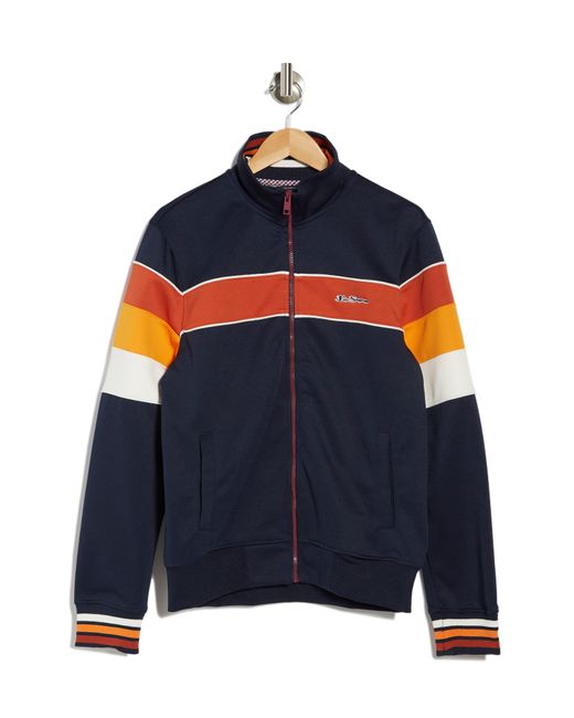 Ben Sherman Chest Stripe Track Jacket In Navy Blazer At Nordstrom Rack
