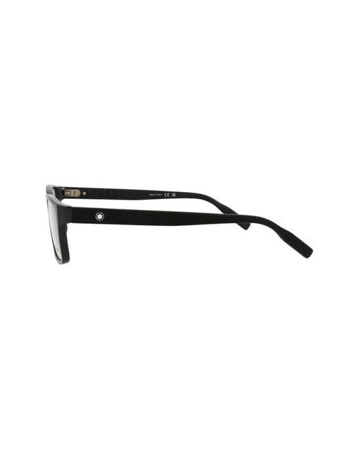 Montblanc Brown 56Mm Rectangular Optical Glasses for men
