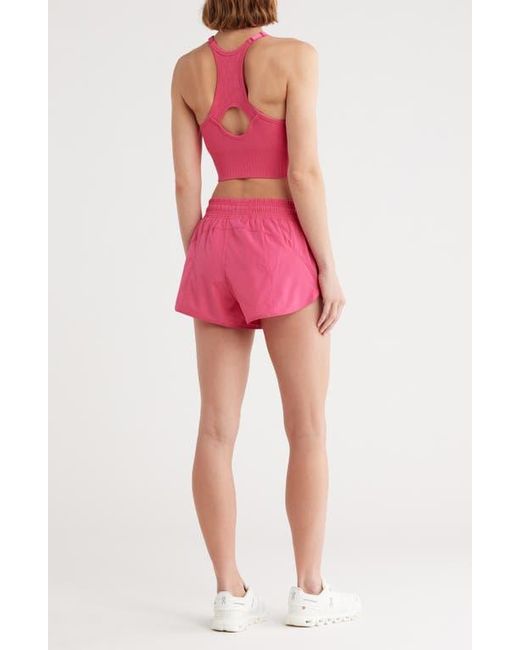 90 Degrees Pink Safari Trail 2-Pack Seamless Racerback Bralette & Shorts Set