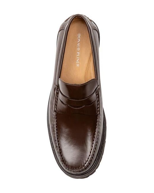 Donald J Pliner Brown Judd Penny Loafer for men