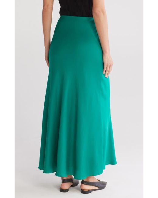 Rag & Bone Green Wren Bias Cut Maxi Skirt