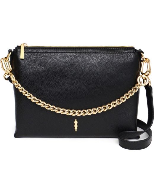 thacker Black Marcella Split Gusset Crossbody Bag