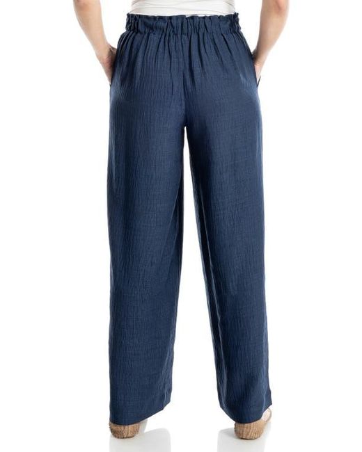 Max Studio Blue Pleated Woven Pants